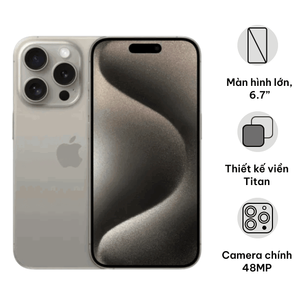 IPHONE 15 PROMAX 256GB CŨ 95%, CÒN MỚI 99% BẢN QUỐC TẾ CHÍNH HÃNG